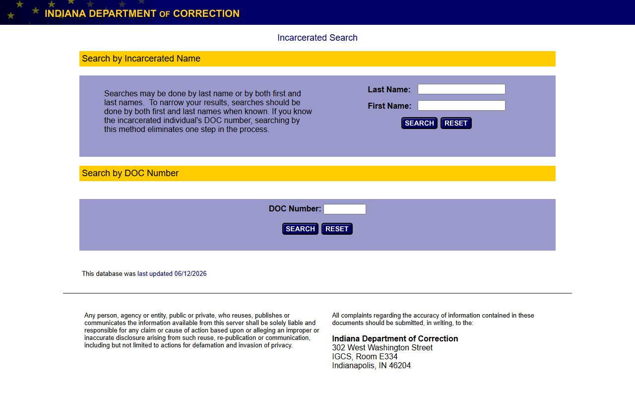 South Bend Community Re-entry Center IDOC inmate locator search
